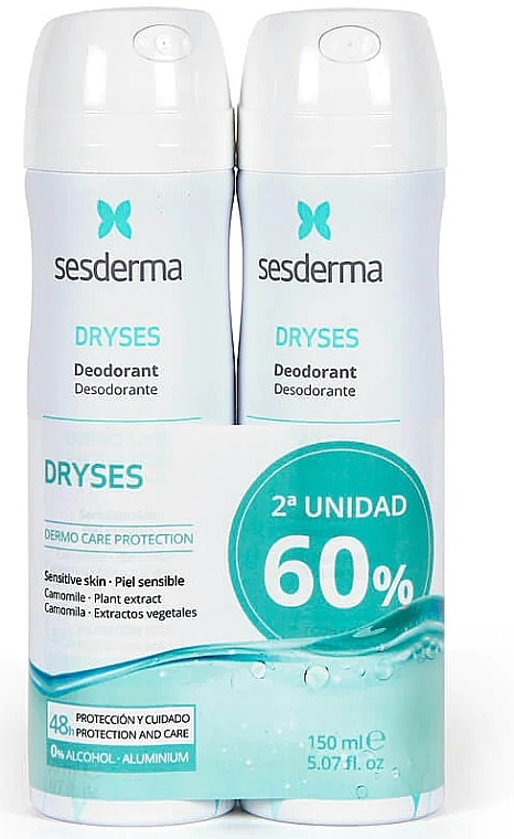 Набор - SesDerma Laboratories Dryses Dermo Care Protection (deo/spray/150mlx2) — фото N1