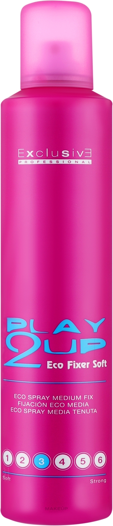 Спрей для волосся легкої фіксації - Exclusive Professional Play2Up Eco Fixer Spray — фото 300ml