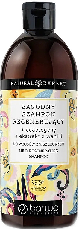 Восстанавливающий шампунь для поврежденных волос - Barwa Natural Expert Mild Regenerating Shampoo — фото N1