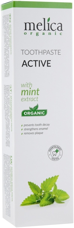 Зубна паста з екстрактом м'яти - Melica Organic — фото N3