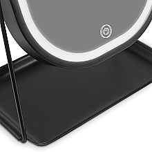 Настольное зеркало на подставке, 10212-00, черное - Gillian Jones Makeup Table Mirror LED-Light & Tray Black — фото N4