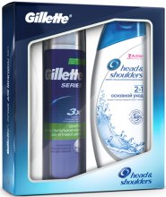 Духи, Парфюмерия, косметика Набор подарочный - Gillette Series + Head & Shoulders (foam/250ml + shmp/200ml )