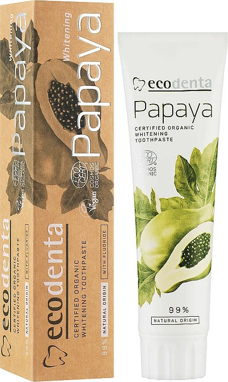 УЦІНКА Відбілювальна зубна паста з папаєю - Ecodenta Papaya Whitening Toothpaste * — фото N4