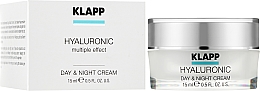 Крем "Гіалуронік" для денного й нічного застосування - Klapp Hyaluronic Day & Night Cream (міні) — фото N2