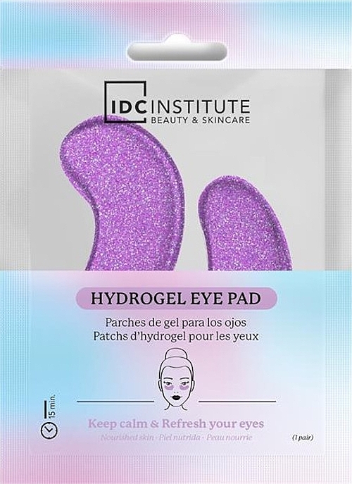 Гідрогелеві патчі під очі з блискітками - IDC Institute Glitter Hydrogel Eye Pad Purple — фото N1