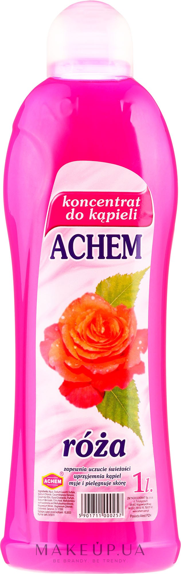 Рідкий концентрат для ванн "Троянда" - Achem Concentrated Bubble Bath Rose — фото 1000ml