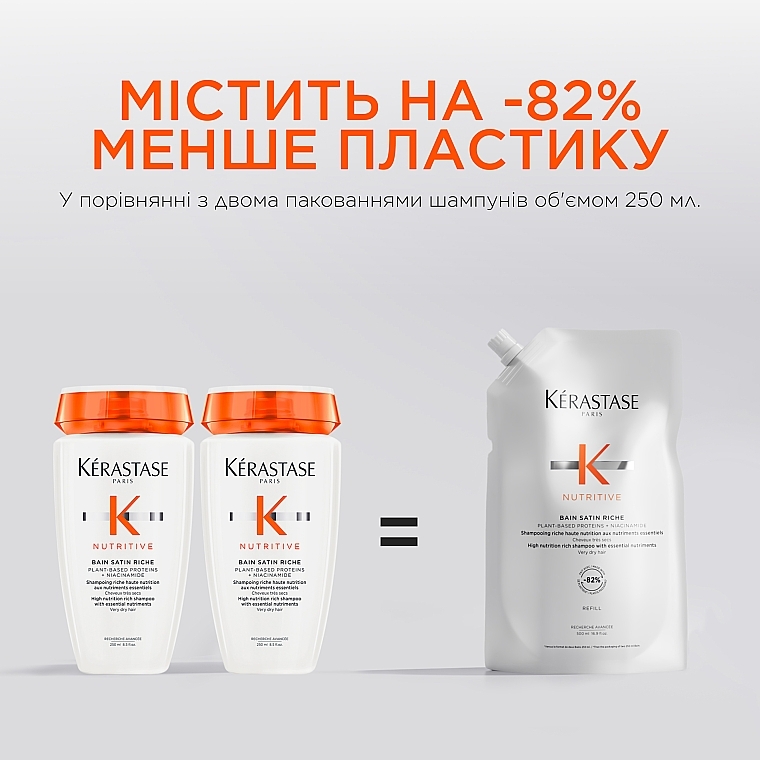 Насыщенный увлажняющий шампунь-ванна для очень сухих волос - Kerastase Nutritive Bain Satin Riche Shampoo (рефил) — фото N12