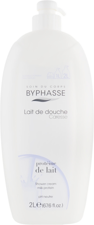 Крем для душу "Молочний протеїн" - Byphasse Caresse Shower Cream — фото N3