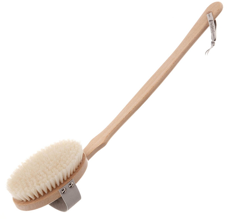 Натуральная щетка со съемной ручкой - Hydrea London Natural Bristle Body Brush With Detachable Handle — фото N1