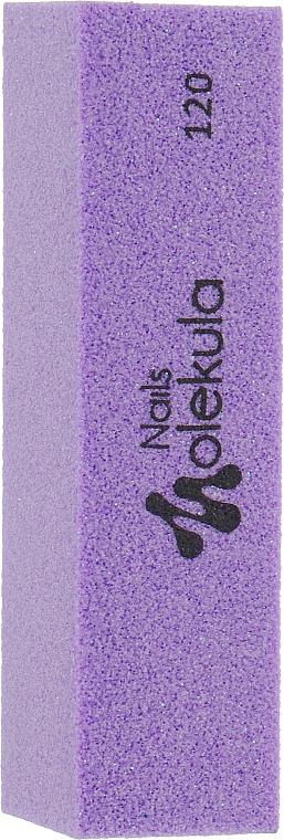 Баф 4-х сторонний 120/120, M-25, фиолетовый - Nails Molekula — фото N1