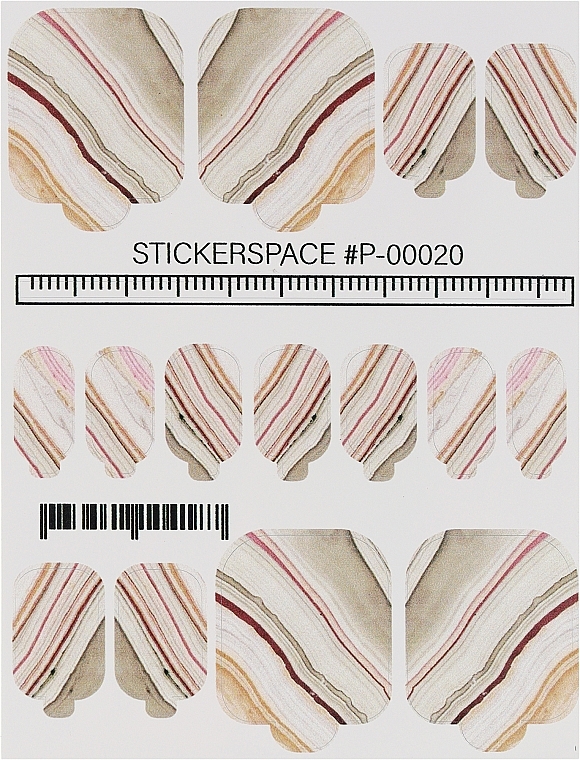 Дизайнерські наклейки для педикюру "Wraps P-00020" - StickersSpace — фото N1