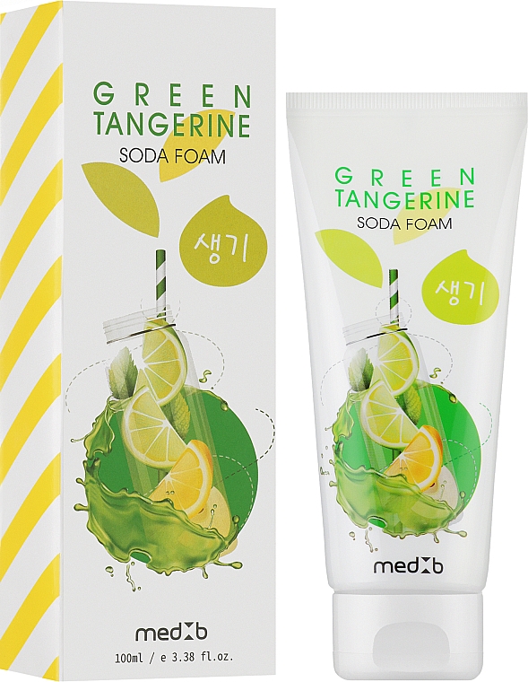 Пенка с содой для умывания лица с экстрактом зелёного мандарина - MED B Green Tangerine Soda Foam — фото N2