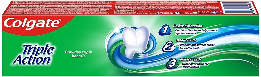 Зубная паста "Тройное действие" комплексная - Colgate Triple Action — фото N4