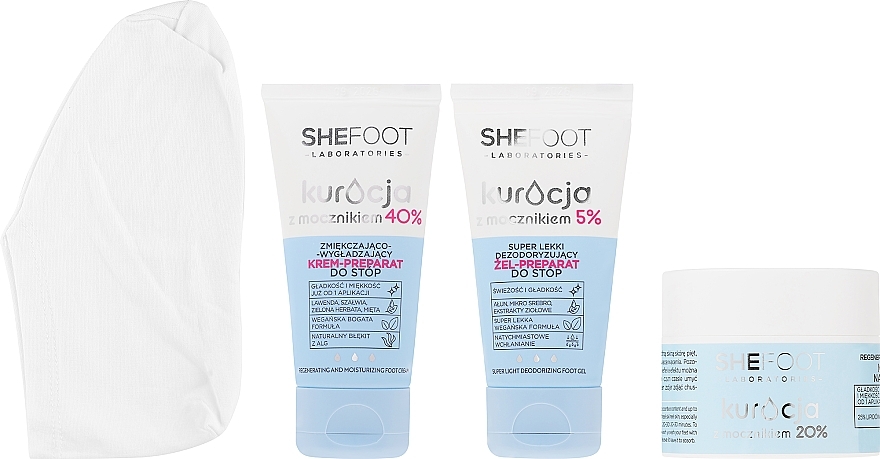 Набор - Shefoot Laboratories Urea Treatment Set (cr/45ml + mask/45g + gel/45ml) — фото N2