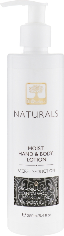 Нежное увлажняющее молочко для рук и тела "Тайный соблазн" - BIOselect Naturals Hand Body Milk