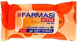 Парфумерія, косметика Вологі серветки з алое вера - Farmasi Ultra Orange