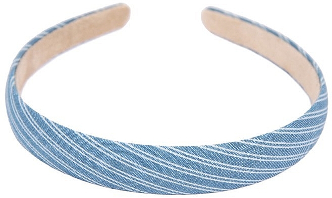 Обруч для волос "Denim", в полосочку FA-5873, голубой - Donegal — фото N1