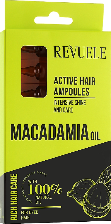 Активні ампули для волосся - Revuele Macadamia Oil Hair Ampoules — фото N1