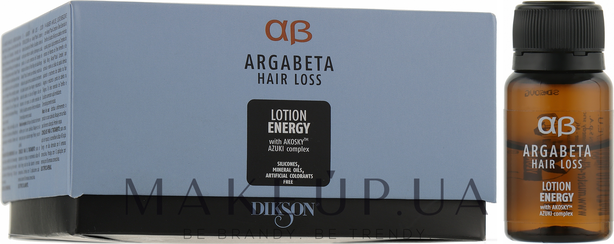Ампулы для роста против выпадения волос - Dikson Argabeta Lotion Energy  — фото 8x8ml