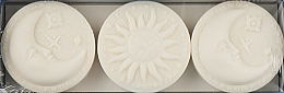 Набір натурального мила у формі місяця "Білий мускус" - Saponificio Artigianale Celestial Beauty White Musk Scented Soap (soap/3pcsx125g) — фото N2