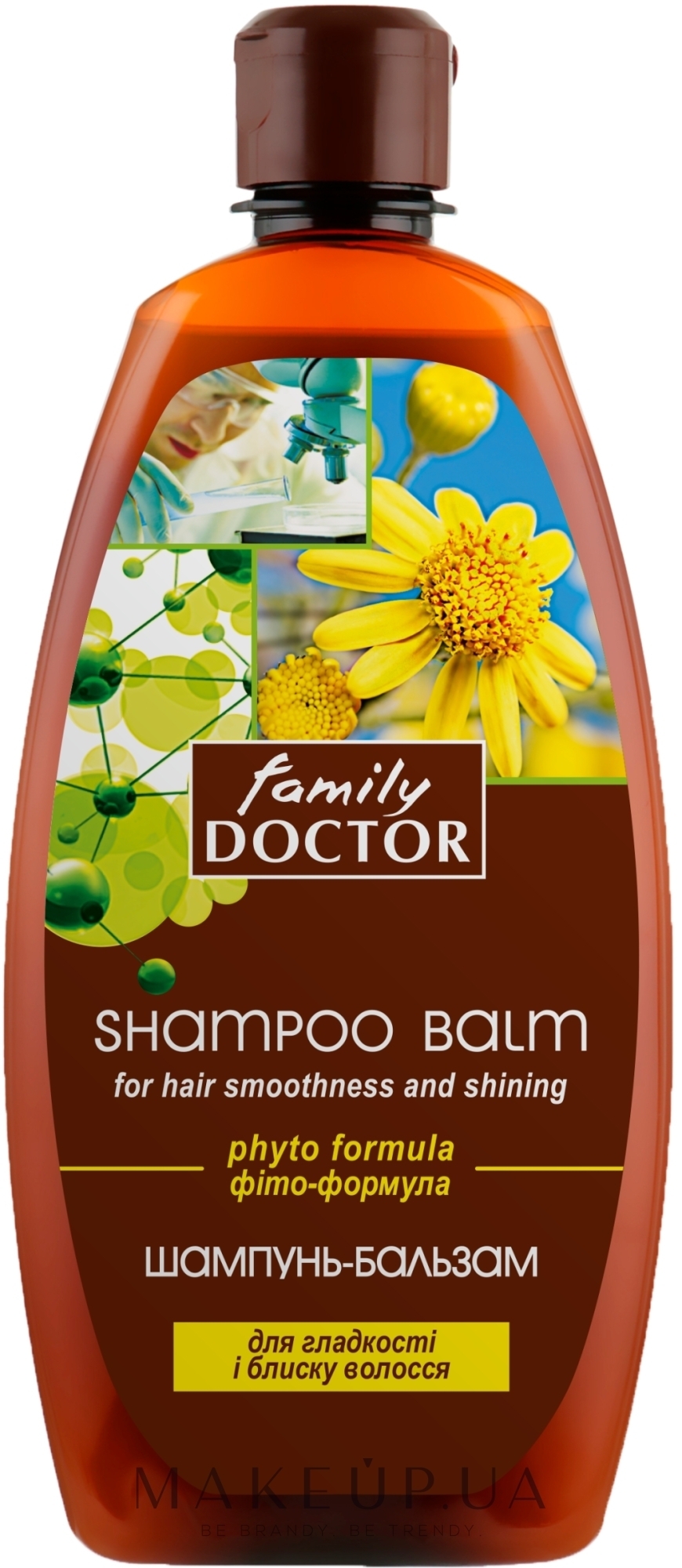 Шампунь-бальзам "Фіто-формула" для гладкості та блиску волосся - Family Doctor — фото 500ml