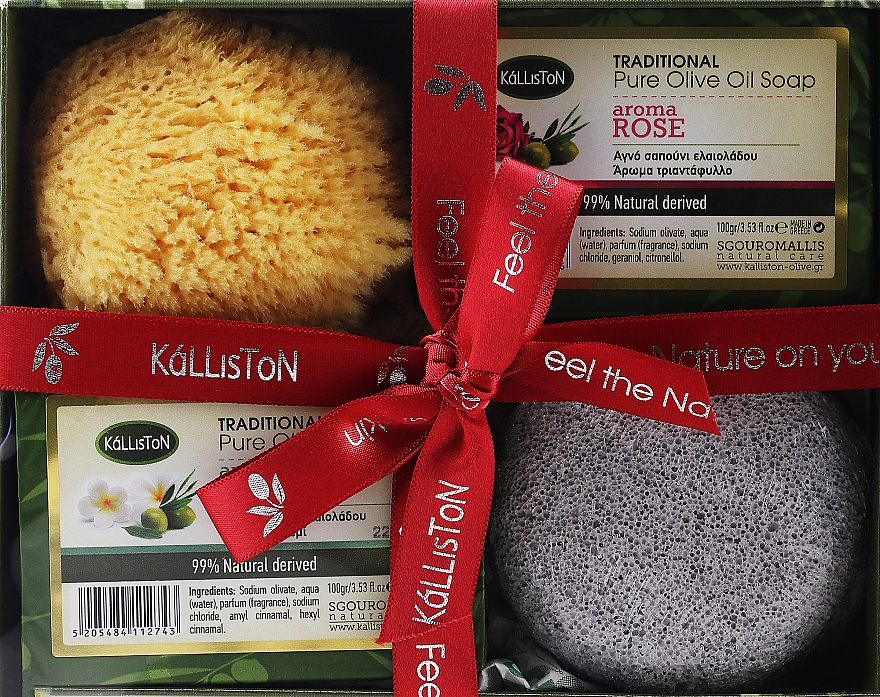 Набор - Kalliston Kit (soap/100g*2 + stone/1pcs + sponge/1pcs) — фото N1