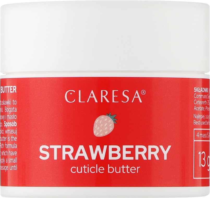 Масло для кутикулы "Клубника" - Claresa Strawberry Cuticle Butter