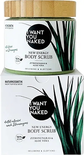 Скраб для тела "Lemon Grass & Aloe Vera" - I Want You Naked New Energy Body Scrub — фото N2