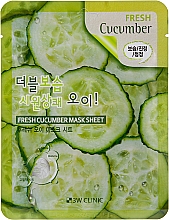 Зволожувальна маска з екстрактом огірка - 3W Clinic Fresh Cucumber Mask Sheet — фото N1