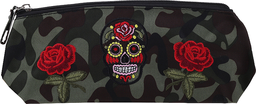 Косметичка "Camouflage", 95863, розы и череп - Top Choice — фото N1