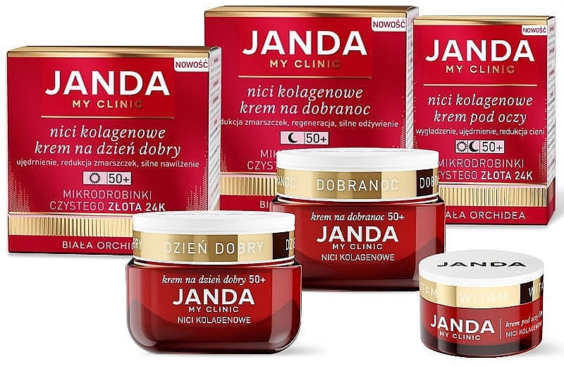 Набір "Колагенові нитки" - Janda My Clinic 50+ (day/cr/50ml + night/cr/50ml + eye/cr/15ml) — фото N2