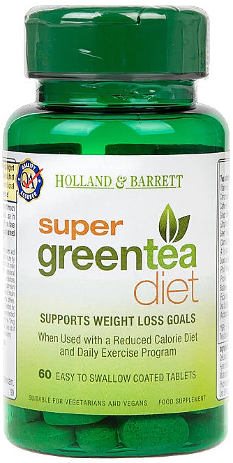 Харчова добавка "Супердієта із зеленим чаєм" - Holland & Barrett Super Green Tea Diet — фото N1