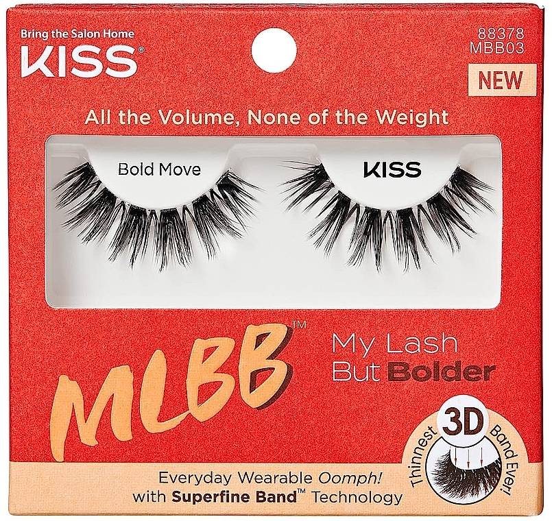 Накладные ресницы - Kiss 3D Volume False Eyelashes MLB Bolder Bold Move — фото N1