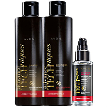 Духи, Парфюмерия, косметика Набор - Avon Advance Techniques Reconstruction (shmp/250ml + +cond/250ml + serum/30ml)