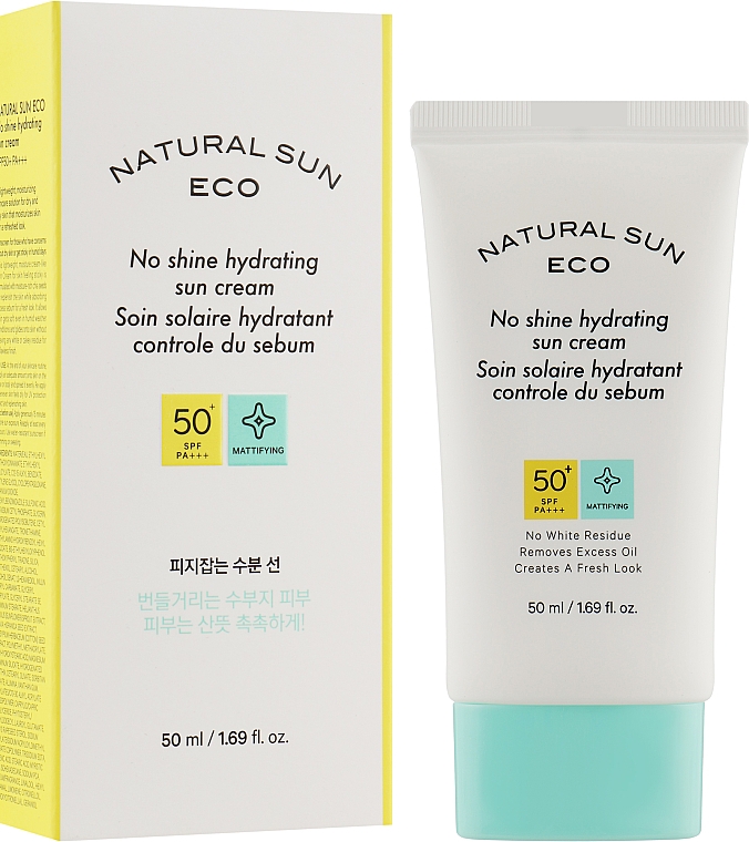 Солнцезащитный крем - The Face Shop Natural Sun Eco No Shine Hydrating Sun Cream SPF50 — фото N2