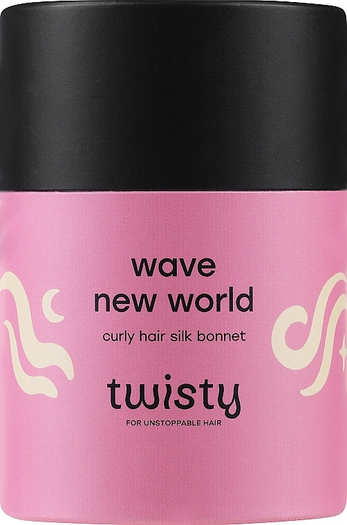 Шовкова шапочка для кучерявого волосся, пудрово-рожева - Twisty — фото N2