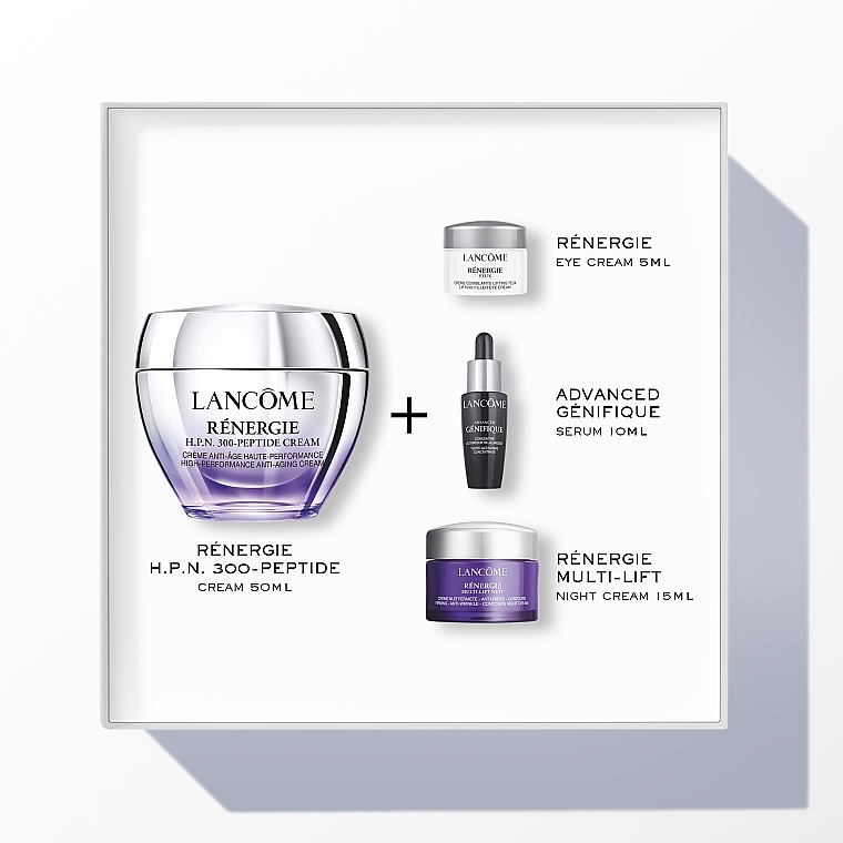 Набор - Lancome Renergie (serum/10ml + eye/cr/5ml + d/cr/50ml + n/cr/15ml) — фото N2