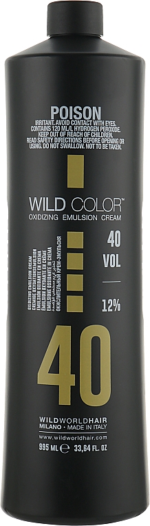 Окислительная эмульсия 12% - Wild Color Oxidizing Emulsion Cream VOL40 — фото N1