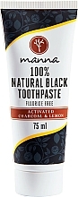 Парфумерія, косметика Зубна паста, чорна без фтору з лимоном - Manna Toothpaste Black