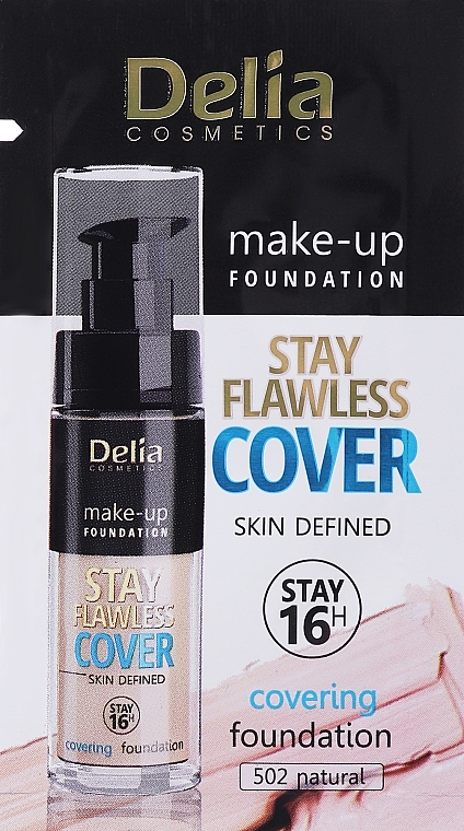 Тональний крем для обличчя - Delia Cosmetics Stay Flawless Cover (пробник) — фото N1