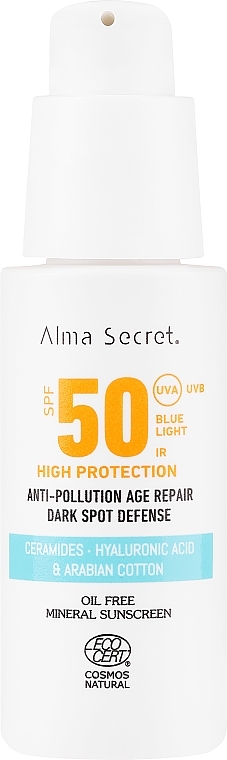 Крем для обличчя з високим ступенем захисту від сонця SPF50 - Alma Secret Face Cream With High Sun Protection Spf50 — фото N1