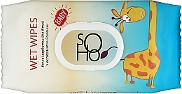 Вологі серветки для дітей, з екстрактом ромашки, із клапаном - Soho Wet Wipes — фото N1