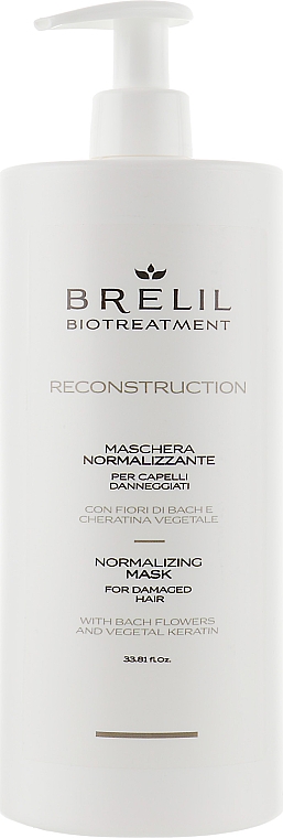 Маска для волосся, глибокої дії - Brelil Bio Traitement Reconstruction Normalising Mask — фото N1