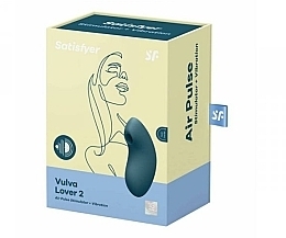 Вакуумный стимулятор клитора, бирюзовый - Satisfyer Air Pulse Vulva Lover 2 Stimulator + Vibration — фото N1
