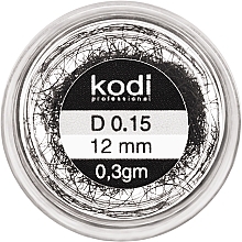 Парфумерія, косметика Накладні вії у банці D 0.15 (12 мм) - Kodi Professional