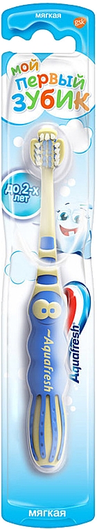 Зубна щітка "Мої перші зубки", синя - Aquafresh Milk Teeth — фото N1