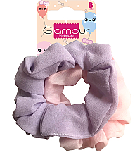 Резинки для волосся, 417616, рожева й фіолетова - Glamour — фото N1