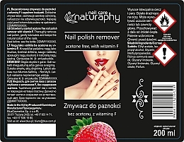 Жидкость для снятия лака с витамином F "Клубника" - Naturaphy Nail Polish Remover Strawberry Scent — фото N2