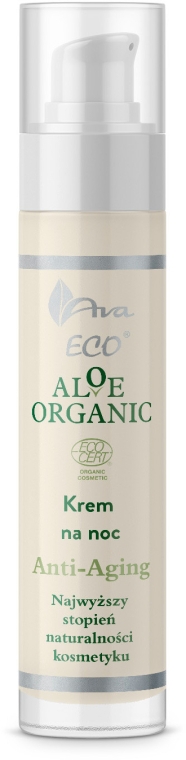 Ночной крем для лица - Ava Laboratorium Aloe Organic Anti Aging Night Cream — фото N1