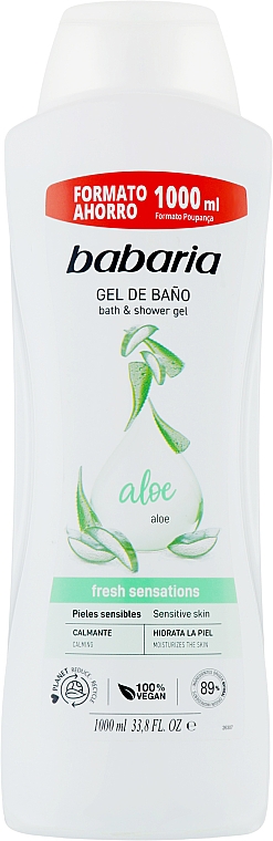 Крем-гель для ванны и душа - Babaria Naturals Aloe Vera Bath and Shower Gel — фото N3